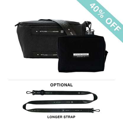 Black S.H Waist/Cross Body Bag + Express Pouch