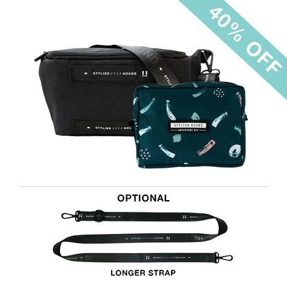 Black S.H Waist/Cross Body Bag + Express Pouch