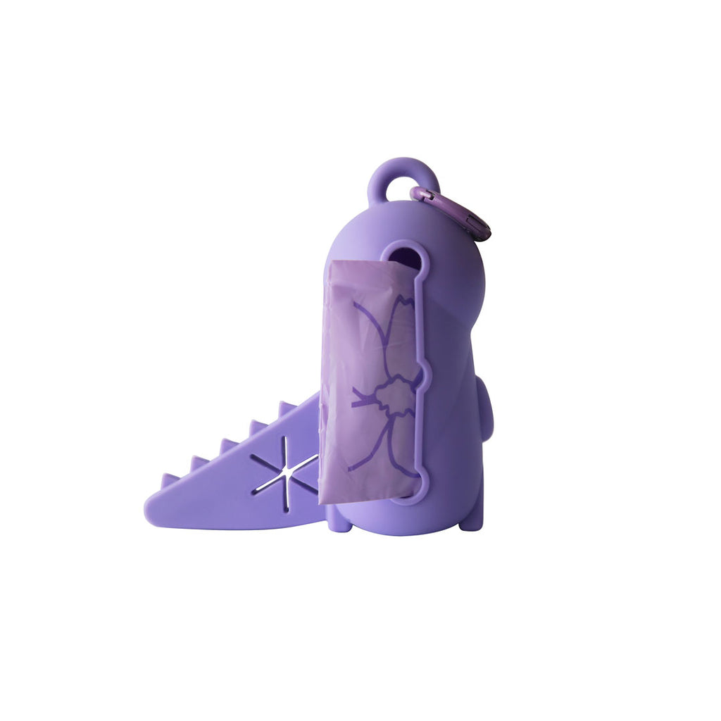 Lilac Dino Poop Bag Holder