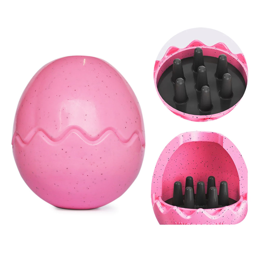 Pink Egg Rubber Food Enrichment Toy