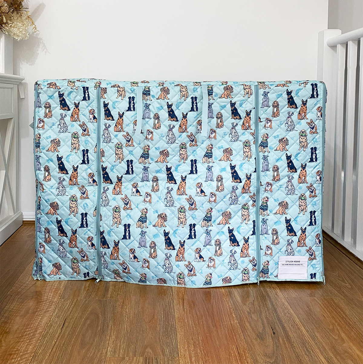 Woof Pack Quilted Crate Cover