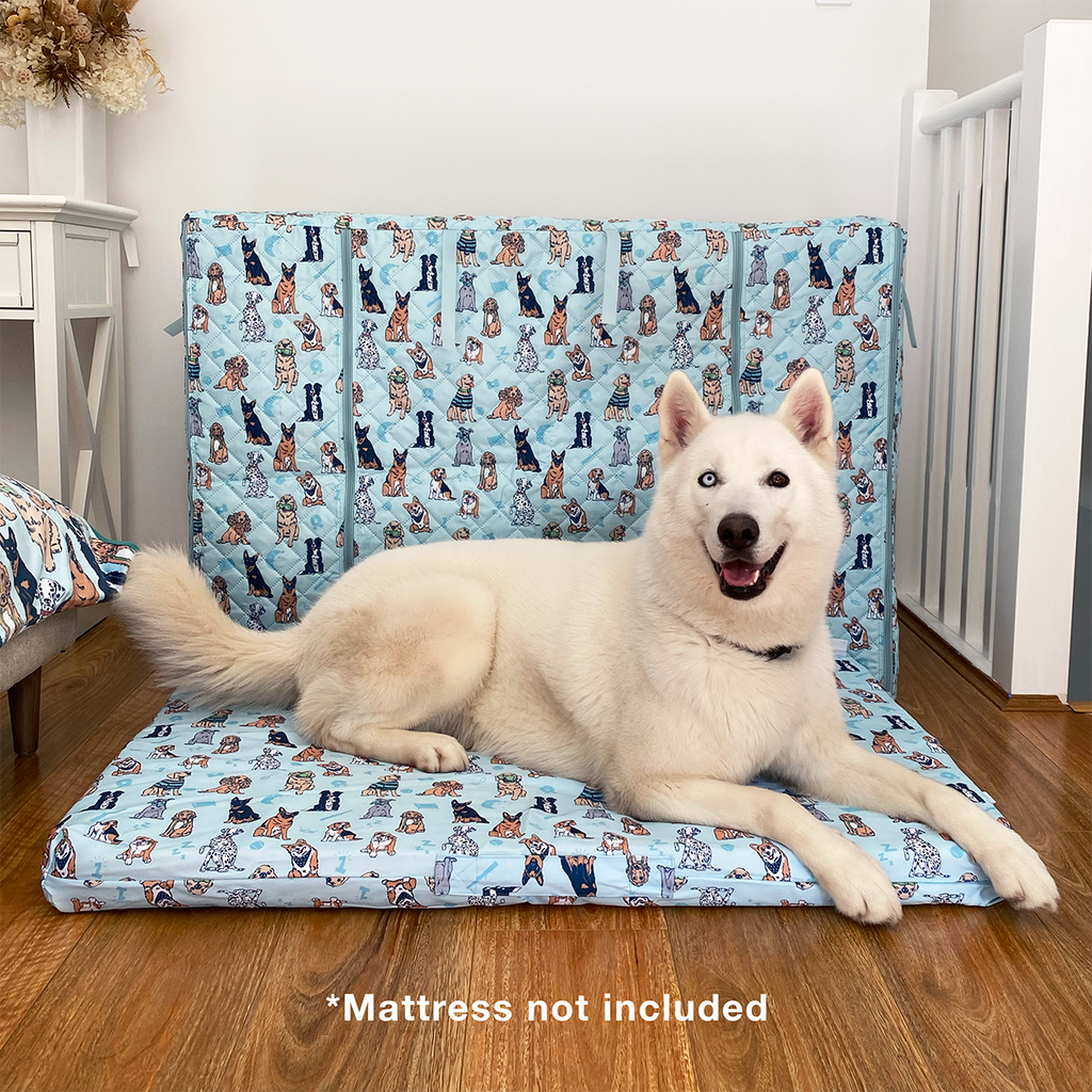 Woof Pack Quilted Crate Cover