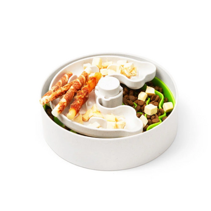 Lime Puzzle Feeder Bowl