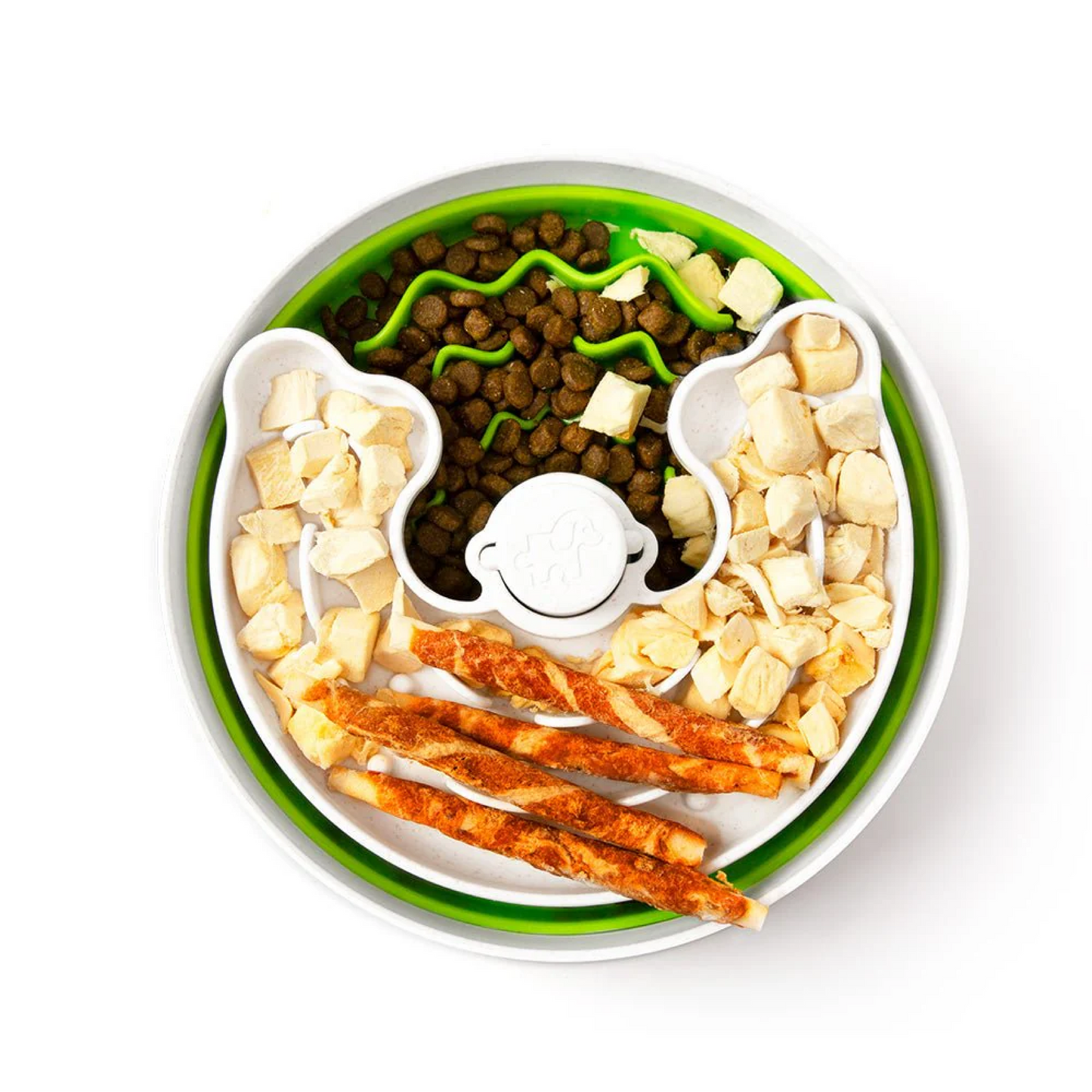 Lime Puzzle Feeder Bowl