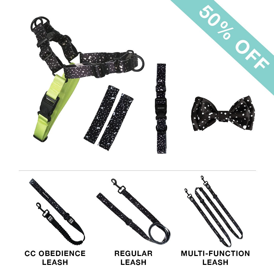 RNT No-Pull Harness + Leash + Collar + Bow Tie