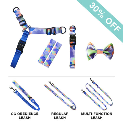 RNT No-Pull Harness + Leash + Collar + Bow Tie