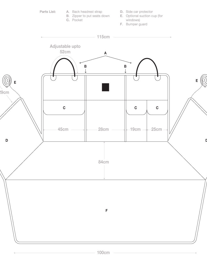 Eden Dog Car Boot Cover With Drawstring Bag Afterpay