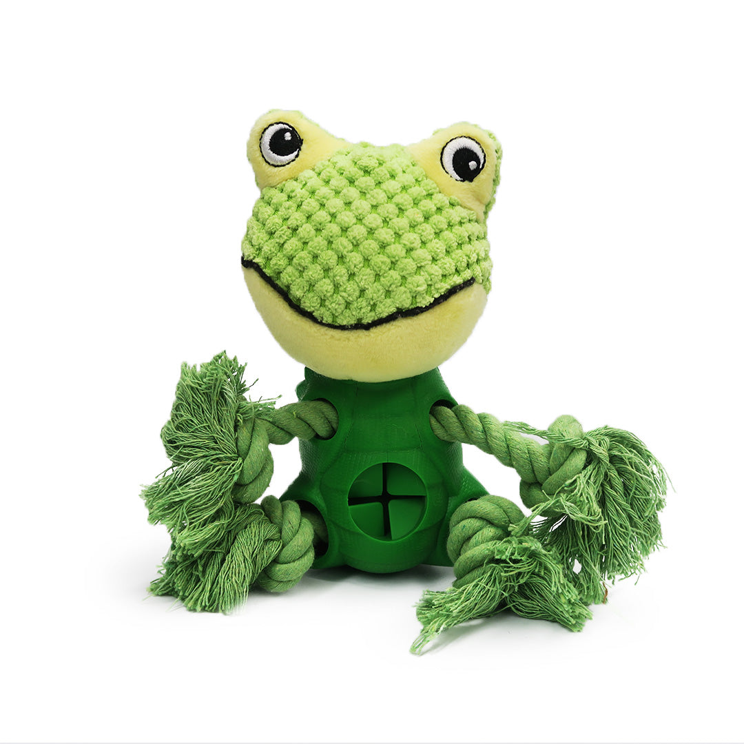 Frog 3-in-1 Soft + Rubber Toy Treat Dispenser