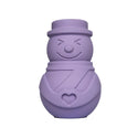 Lilac Mr Snowman Rubber Food Enrichment Toy