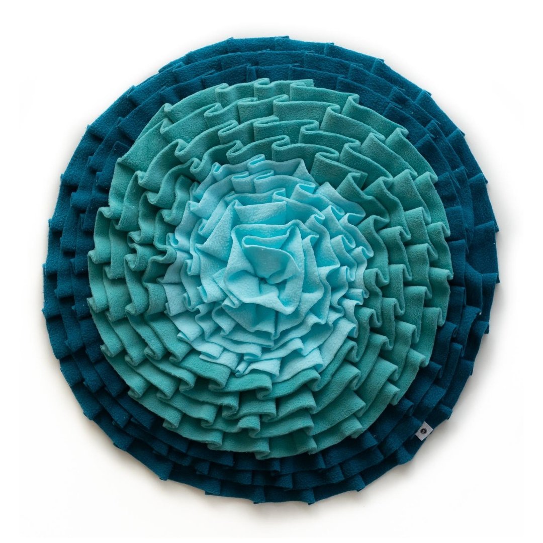 WOOZAPET Snuffle Mat for Dogs Gray and Teal 