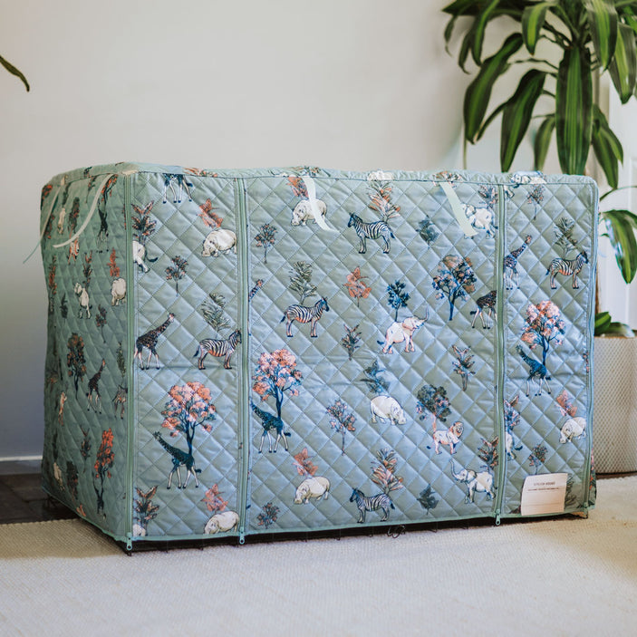 Safari Quilted Crate Cover