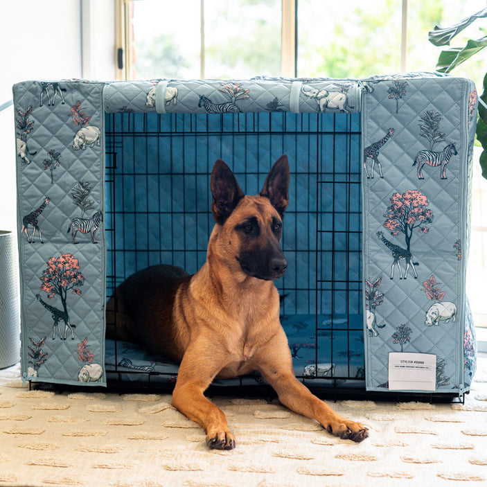 Safari Quilted Crate Cover
